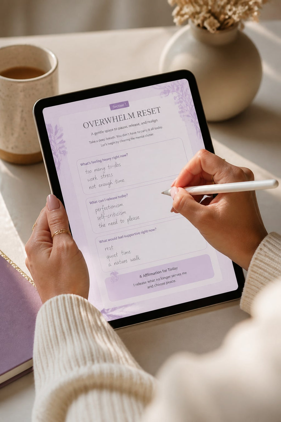 Overwhelm Reset Workbook — Short Guided Digital Reset